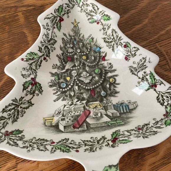 Johnson Bros Vintage Christmas Tree Platters x 2 - Picture 13 of 14